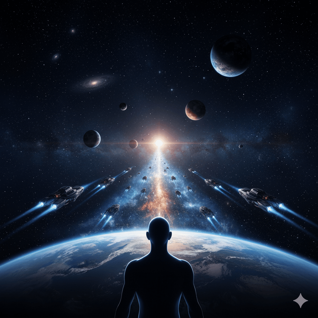 العبور إلى المستقبل: الإنسان بين الأرض والنجوم