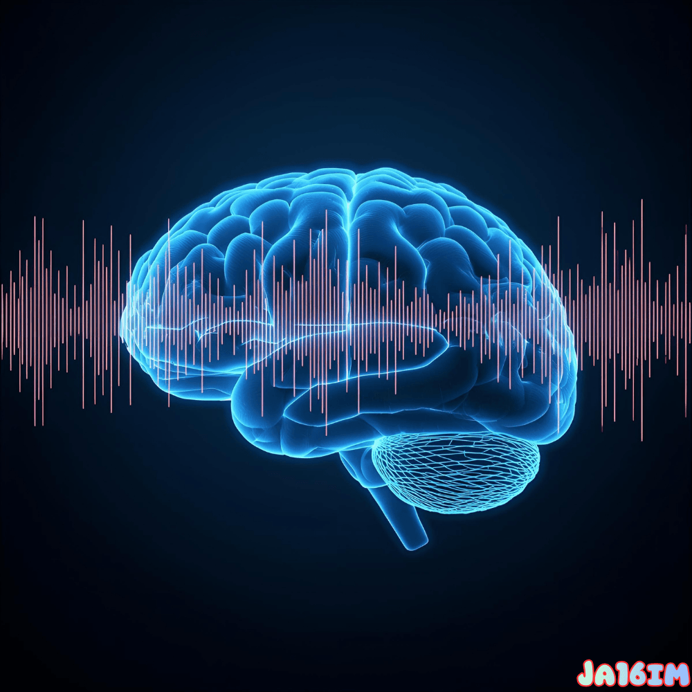 صورة دماغ بترددات موجات الدماغ (Gamma / Beta / Theta) الدماغ (Gamma / Beta / Theta)
